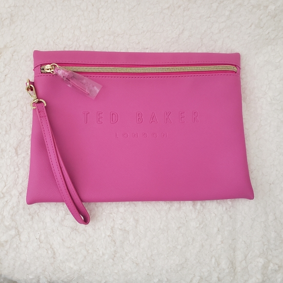 TED BAKER London- Bright Pink Wristlet Clutch Bag- New Without Tags - Picture 2 of 11